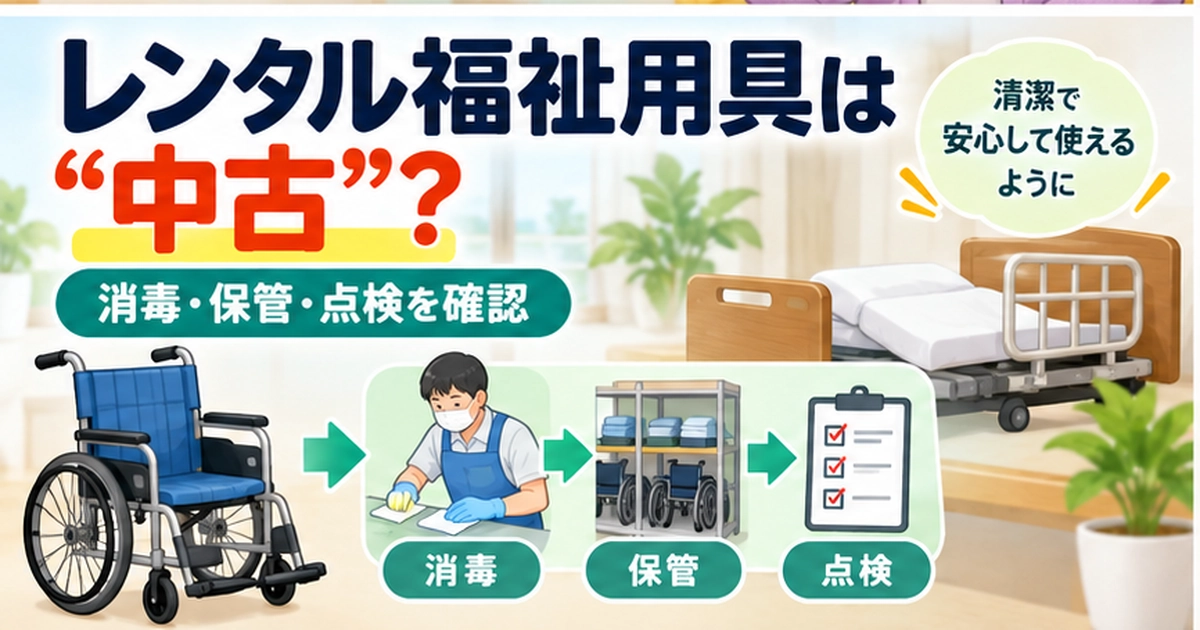 福祉用具レンタル品は中古？回収後の消毒・保管・点検ルールを確認